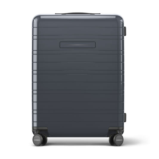 Koffer Essential Glossy Blau Vorderseite - Hartschale Polycarbonat Leicht Robust - Horizn Studios