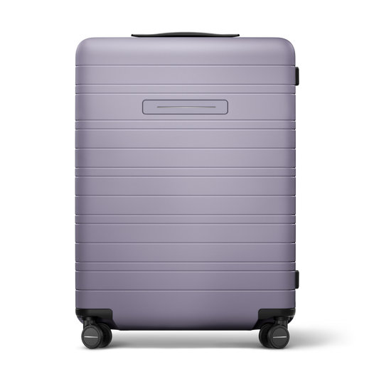 Koffer Essential Grau Lavender Vorderseite - Hartschale Polycarbonat Leicht Robust - Horizn Studios