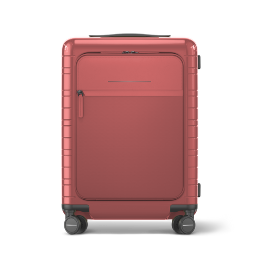 Koffer Essential Glossy True Red Vorderseite - Hartschale Polycarbonat Leicht Robust - Horizn Studios