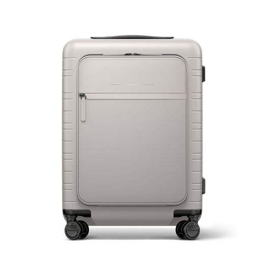 M5 / Sand Grey / Vegan Multi Shell / Cabin Size mit Fronttasche / Pro