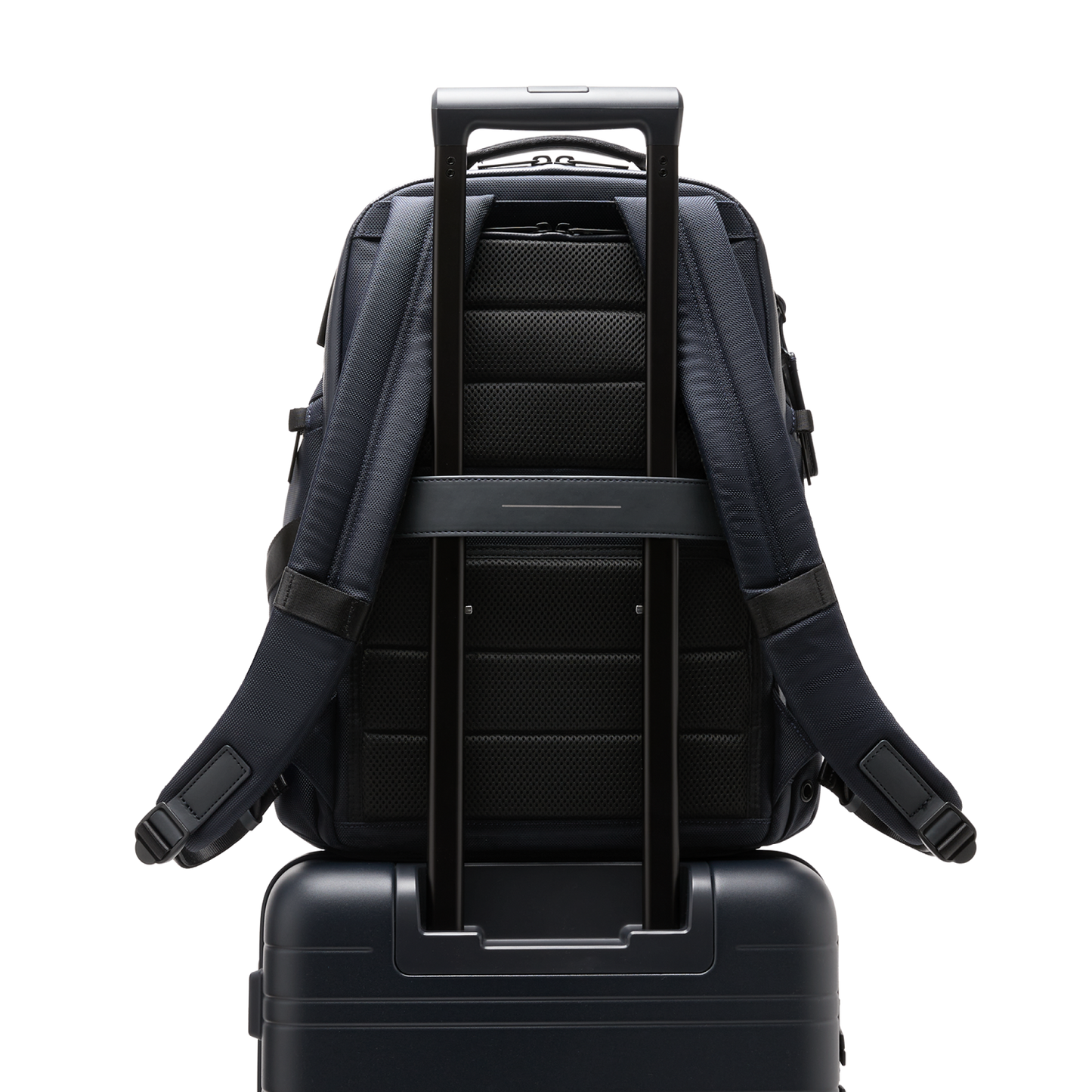 Midtown Rucksack Blau Trolley Rückseite - Wasserabweisend Vegan Ergonomisch - Horizn Studios