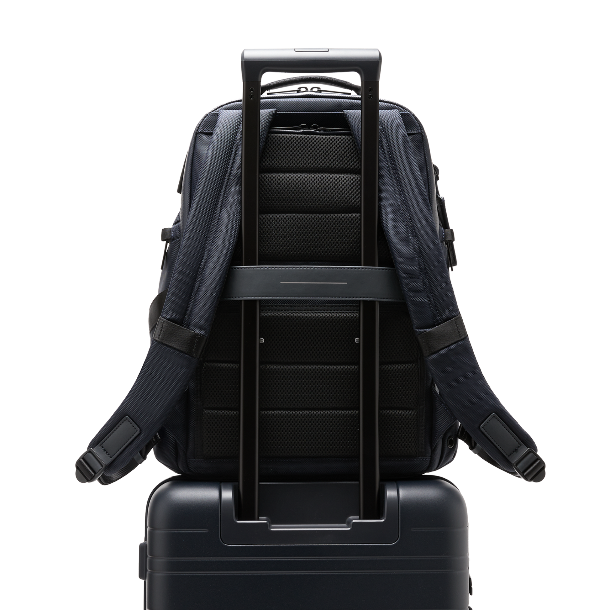 Midtown Rucksack Blau Trolley Rückseite - Wasserabweisend Vegan Ergonomisch - Horizn Studios