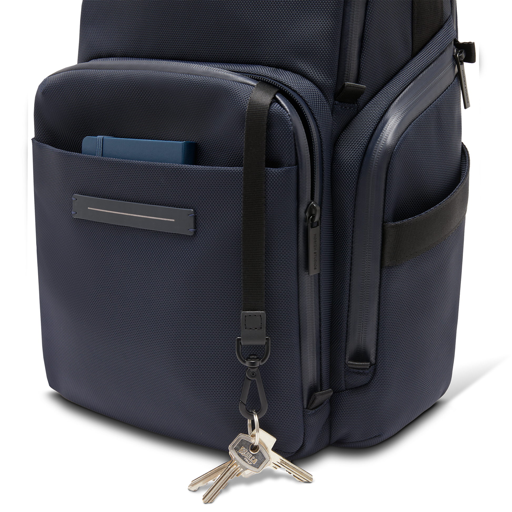 Midtown Rucksack Blau Detail - Wasserabweisend Vegan Ergonomisch - Horizn Studios