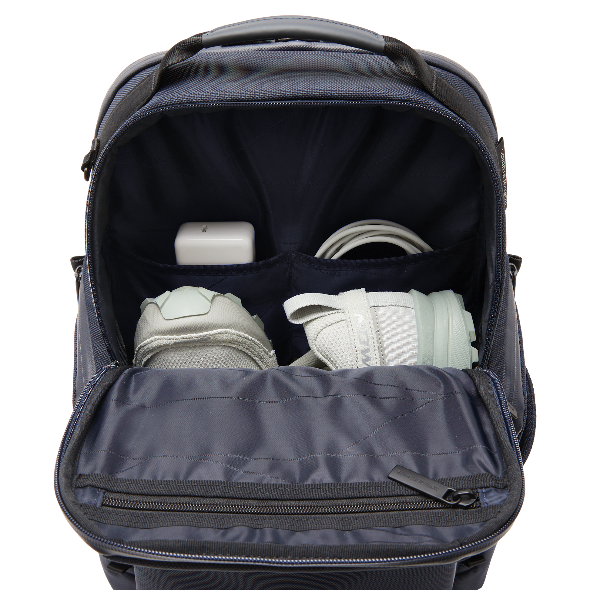 Midtown Rucksack Blau Hauptfach - Wasserabweisend Vegan Ergonomisch - Horizn Studios