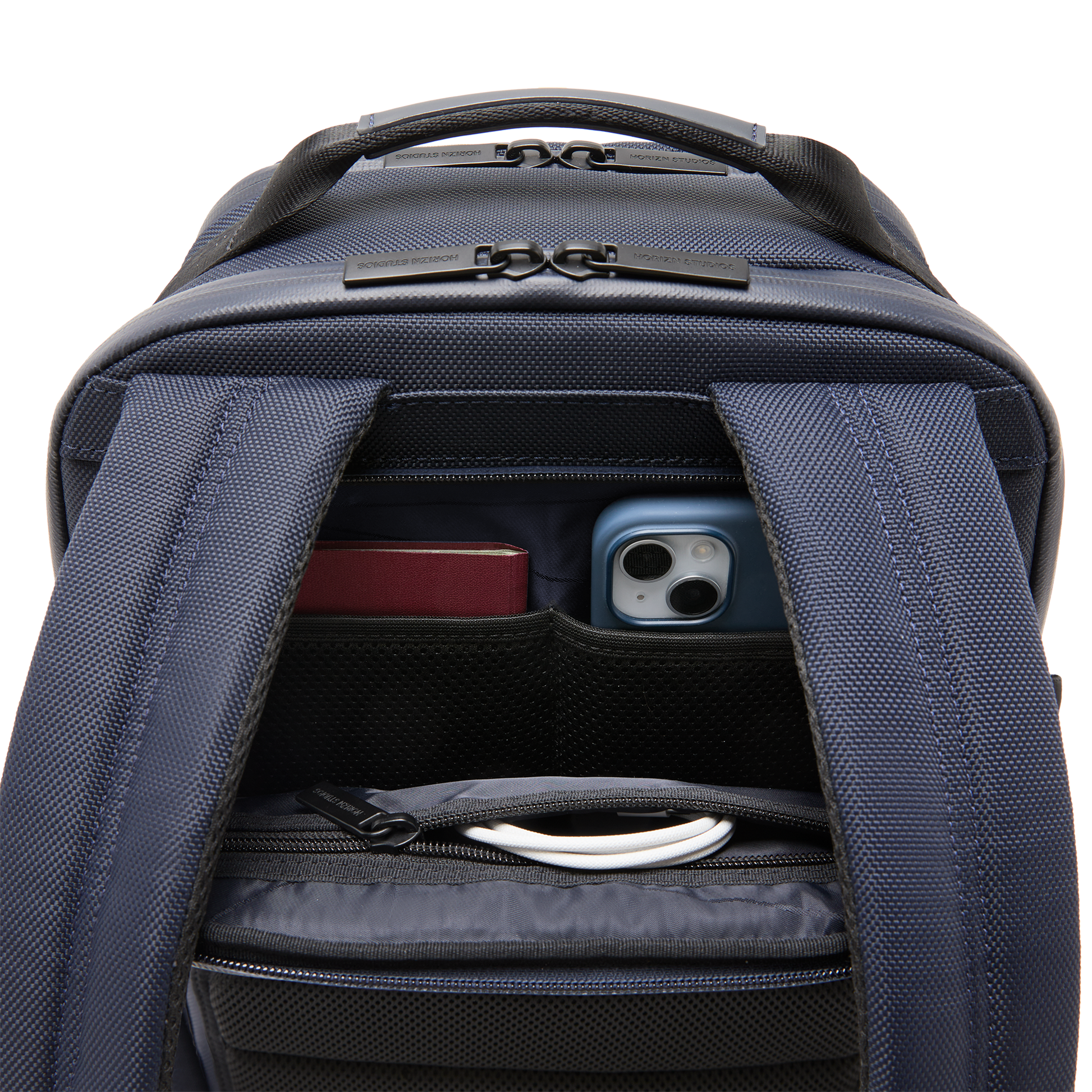 Midtown Rucksack Blau Smart Pocket - Wasserabweisend Vegan Ergonomisch - Horizn Studios