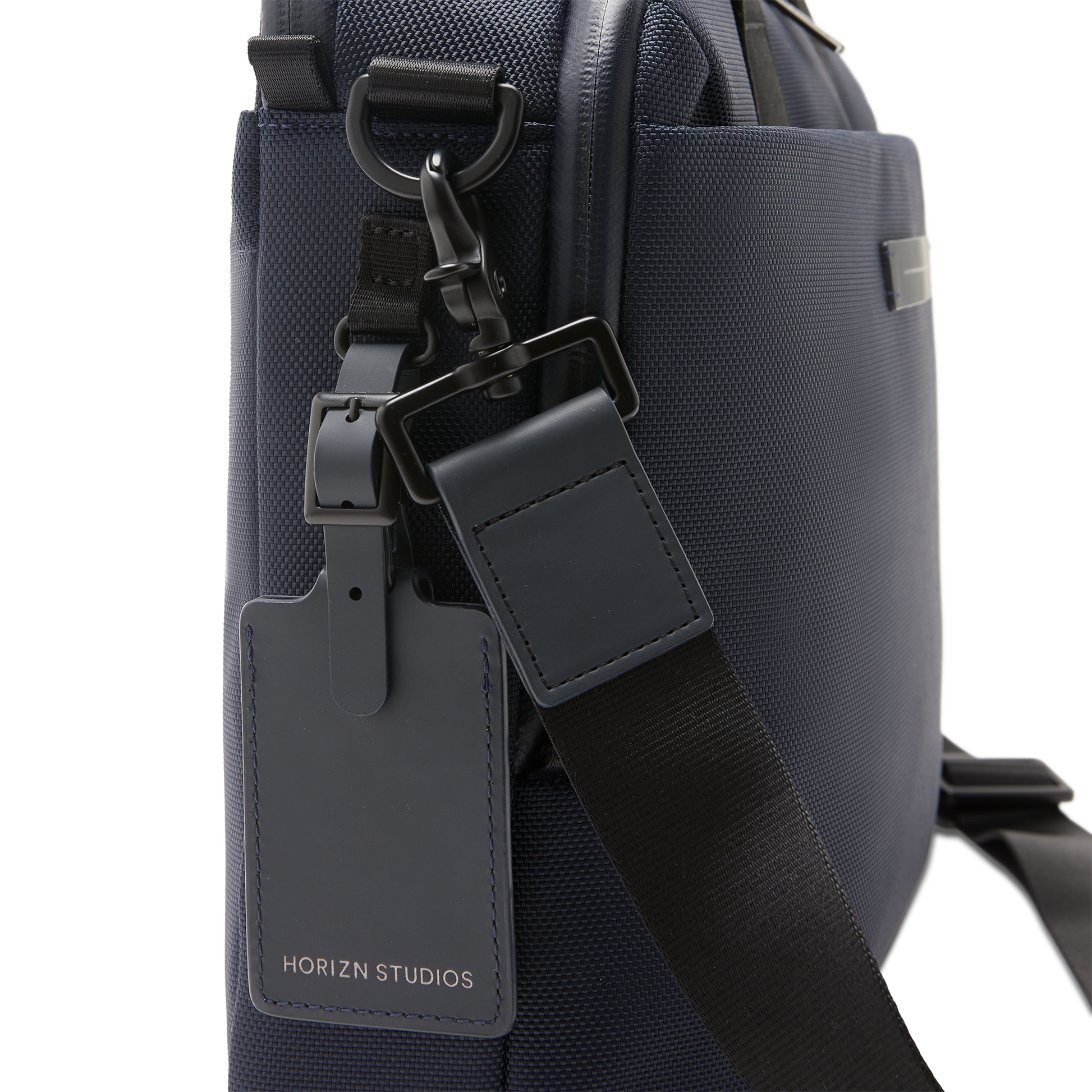 Midtown Briefcase Blau Detail - Horizn Studios