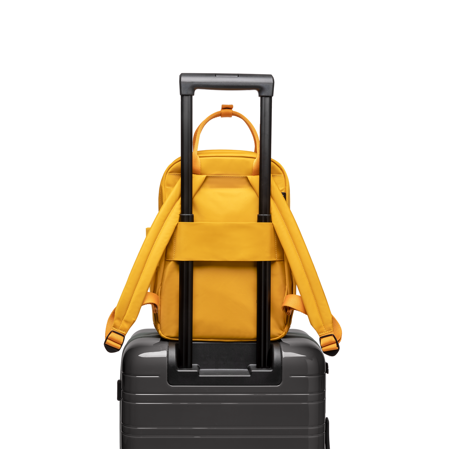 Aoyama Rucksack Small Bright Amber Rückseite Trolley - Wasserabweisend Vegan Ergonomisch - Horizn Studios