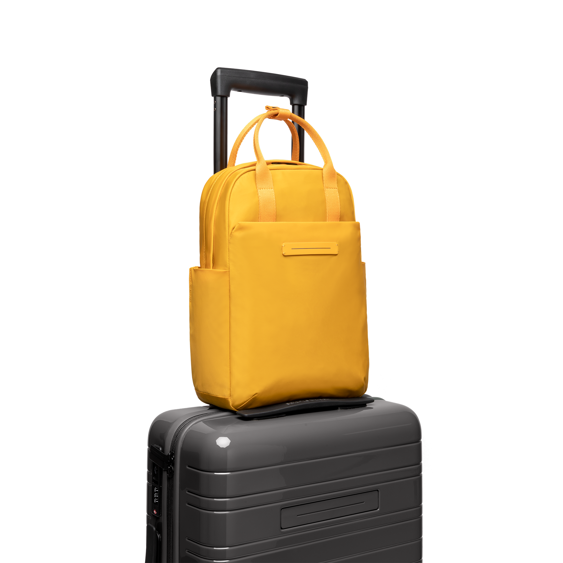 Aoyama Rucksack Small Bright Amber Trolley - Wasserabweisend Vegan Ergonomisch - Horizn Studios