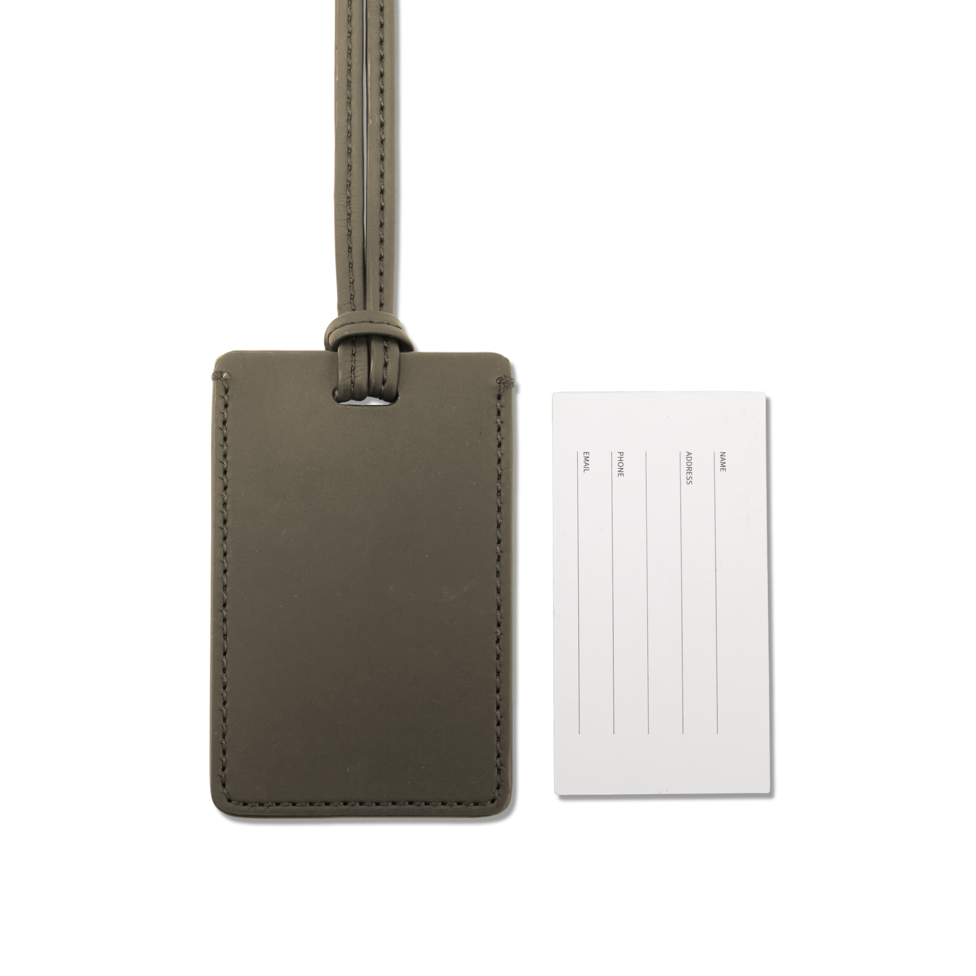 Gepäckanhänger Grün Rückseite - Premium Reiseaccessoire - Horizn Studios