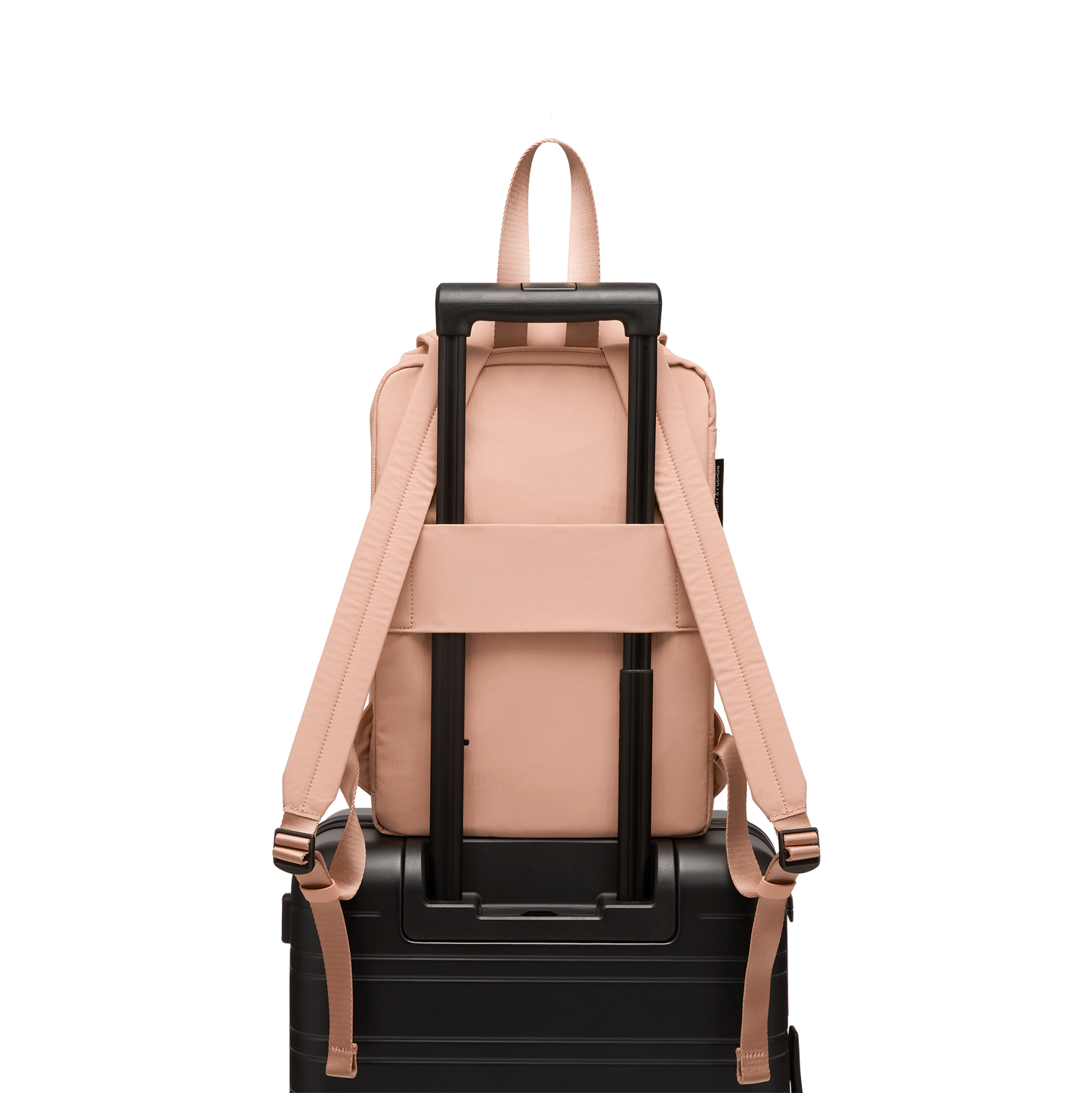 Chiado Rucksack Beige Rosa Trolley Rückseite - Wasserabweisend Vegan Ergonomisch - Horizn Studios