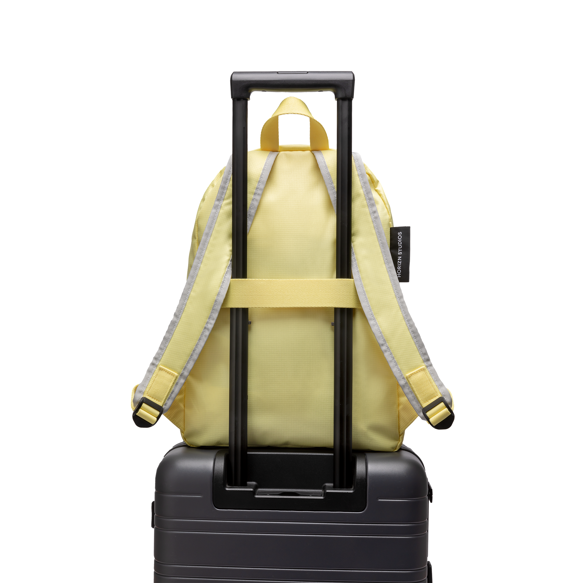 Daypack Medium Glossy Lemon Trolley Rückseite - Horizn Studios