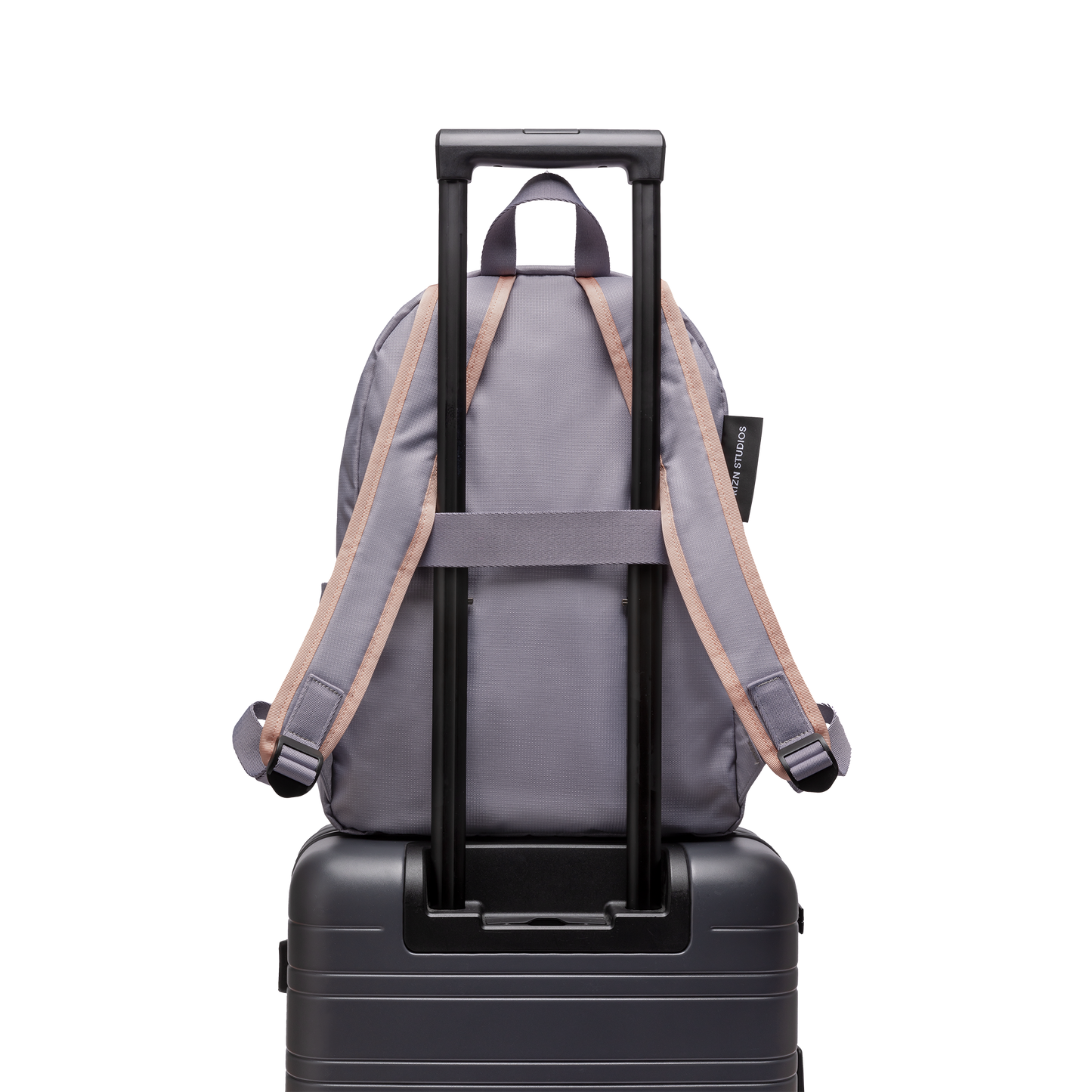 Daypack Medium Grau Lavendar Beige Rosa Trolley Rückseite - Horizn Studios