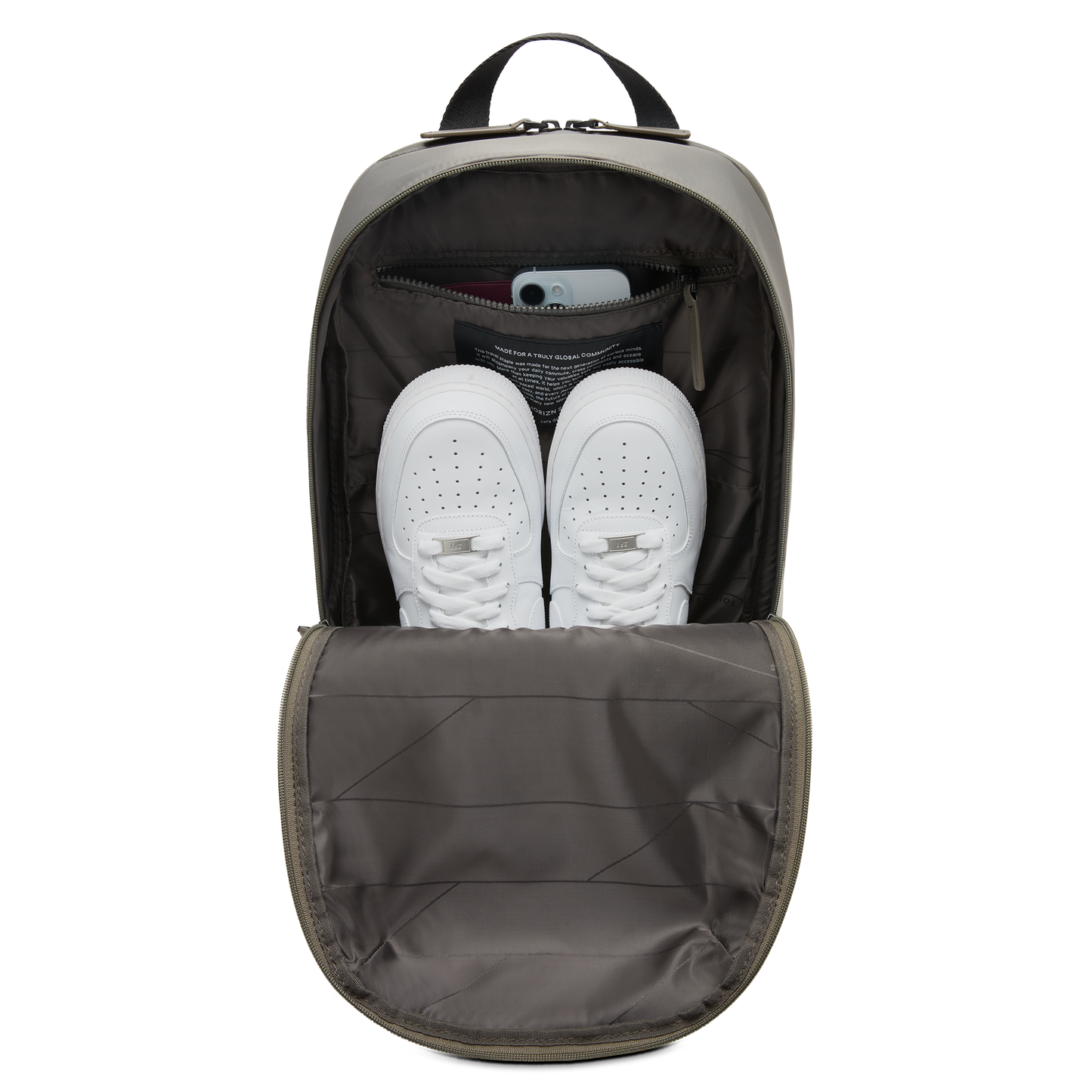 Gion Rucksack Grün Hauptfach Filled - Wasserabweisend Vegan Ergonomisch - Horizn Studios