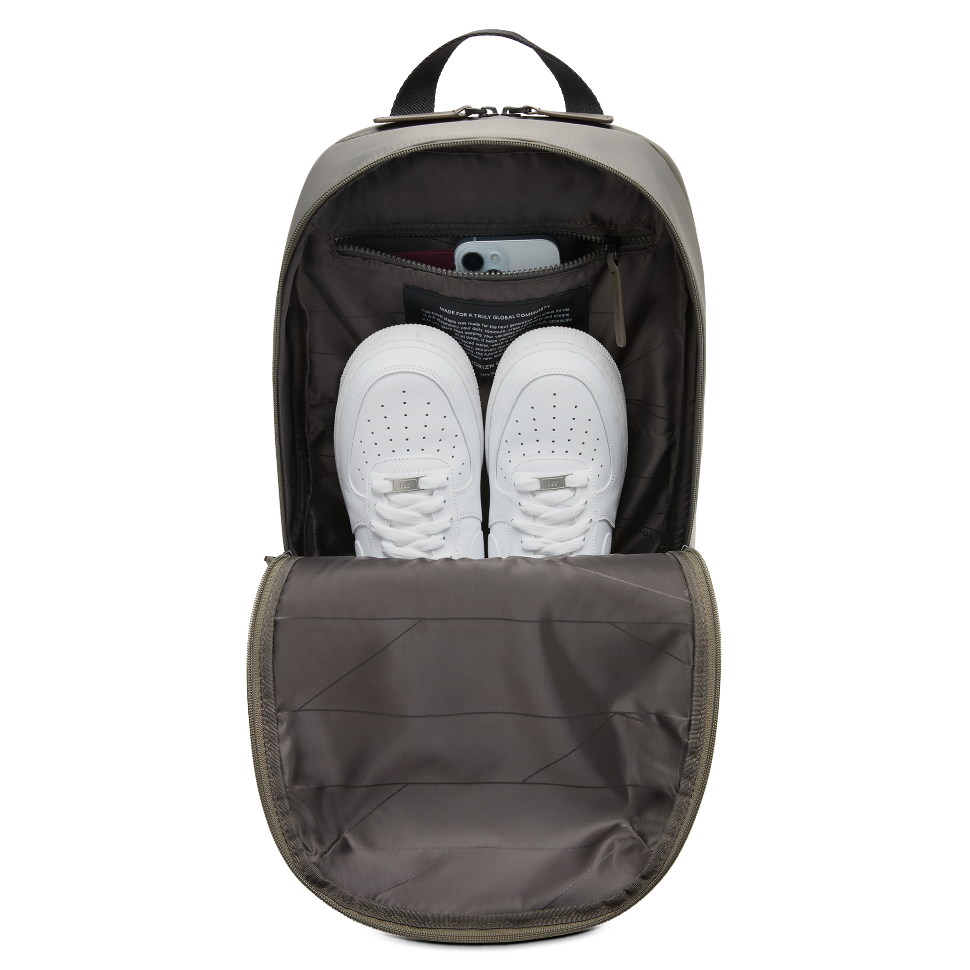 Gion Rucksack Grün Hauptfach Filled - Wasserabweisend Vegan Ergonomisch - Horizn Studios