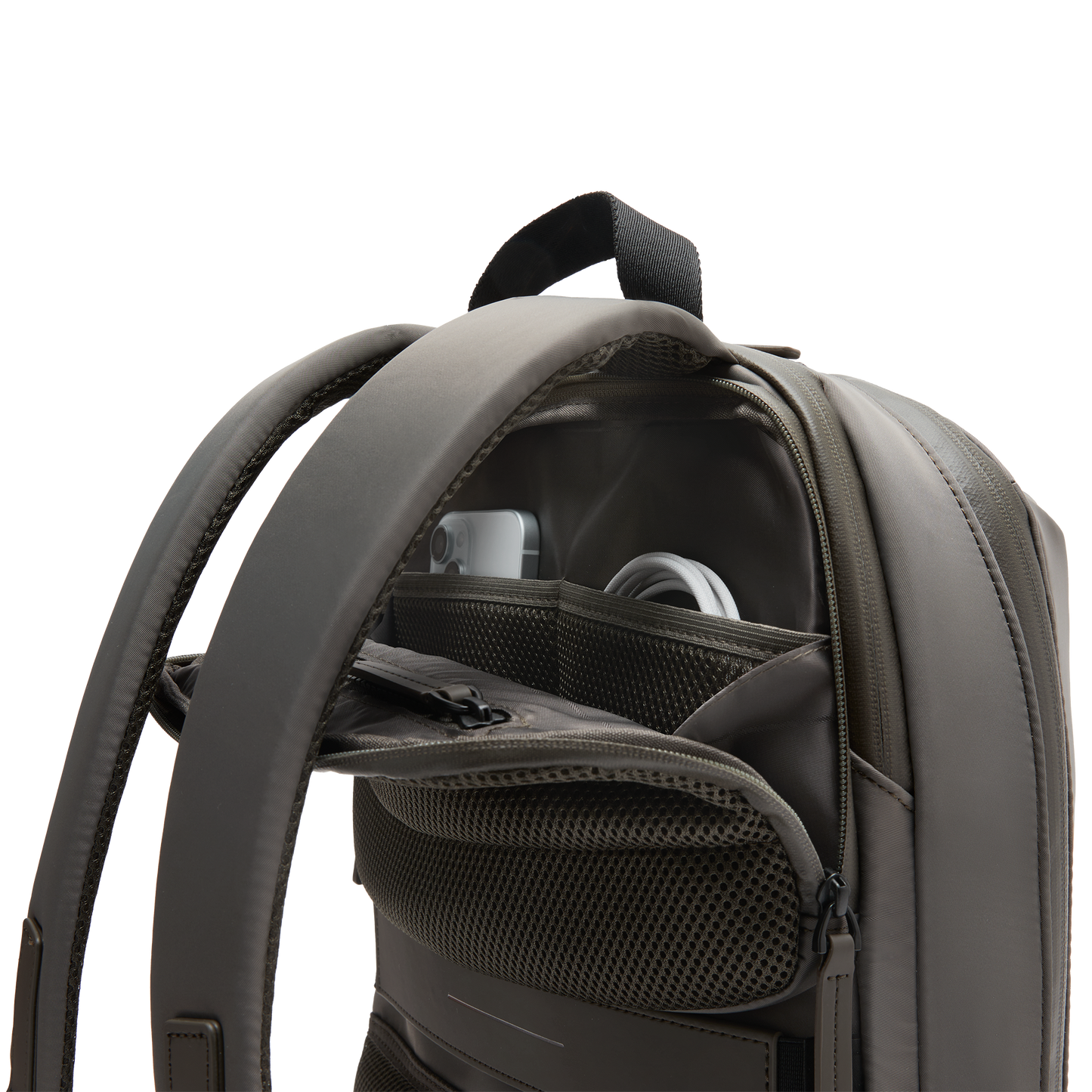 Gion Rucksack Grün Smart Pockets - Wasserabweisend Vegan Ergonomisch - Horizn Studios