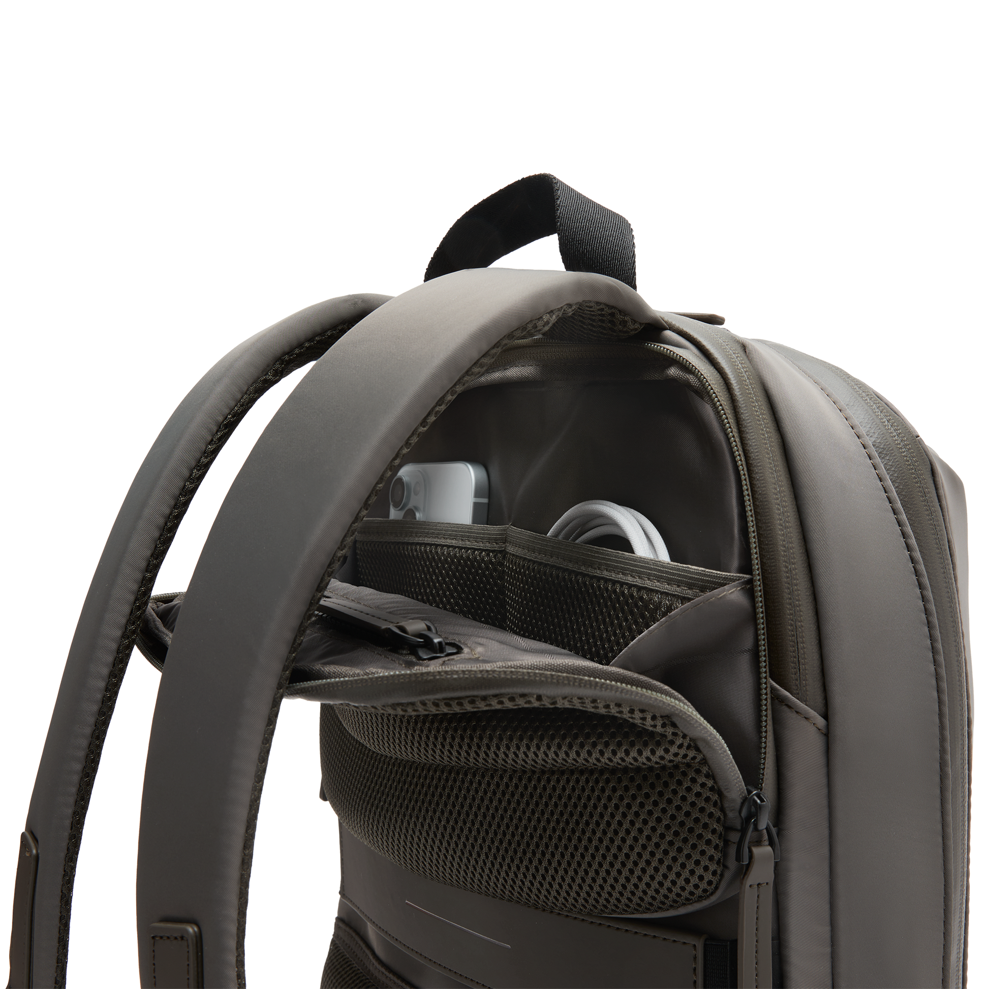 Gion Rucksack Grün Smart Pockets - Wasserabweisend Vegan Ergonomisch - Horizn Studios