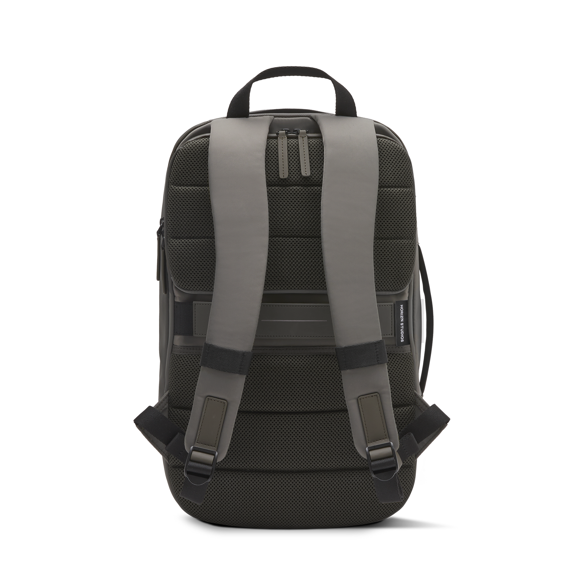 Gion Rucksack Travel Grün Rückseite - Wasserabweisend Vegan Ergonomisch - Horizn Studios