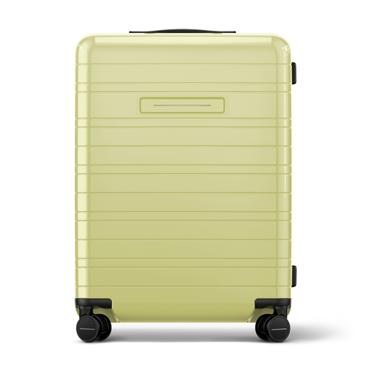Koffer Essential Glossy Dusk Yellow Vorderseite - Hartschale Polycarbonat Leicht Robust - Horizn Studios