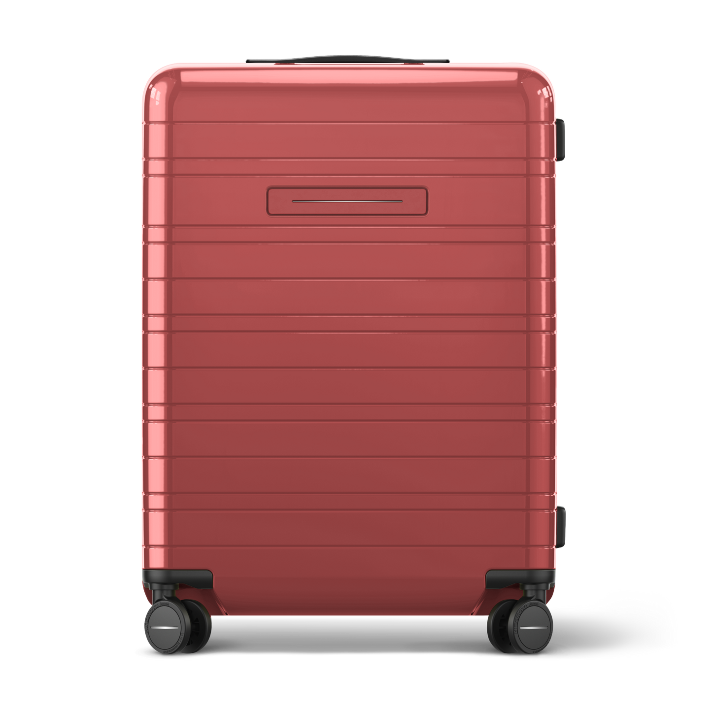 Koffer Essential Glossy True Red Vorderseite Bed - Hartschale Polycarbonat Leicht Robust - Horizn Studios