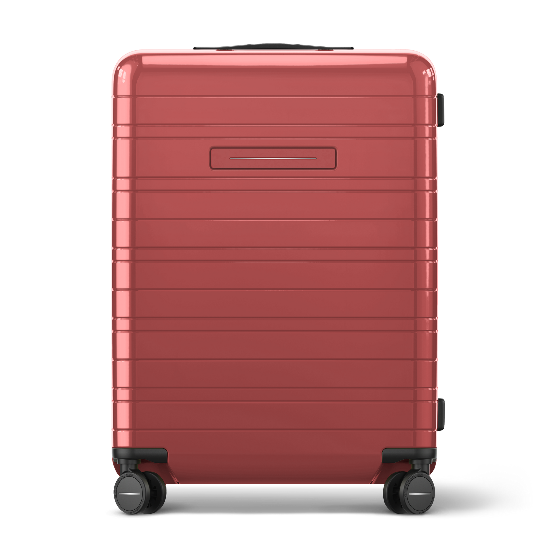 Koffer Essential Glossy True Red Vorderseite Bed - Hartschale Polycarbonat Leicht Robust - Horizn Studios