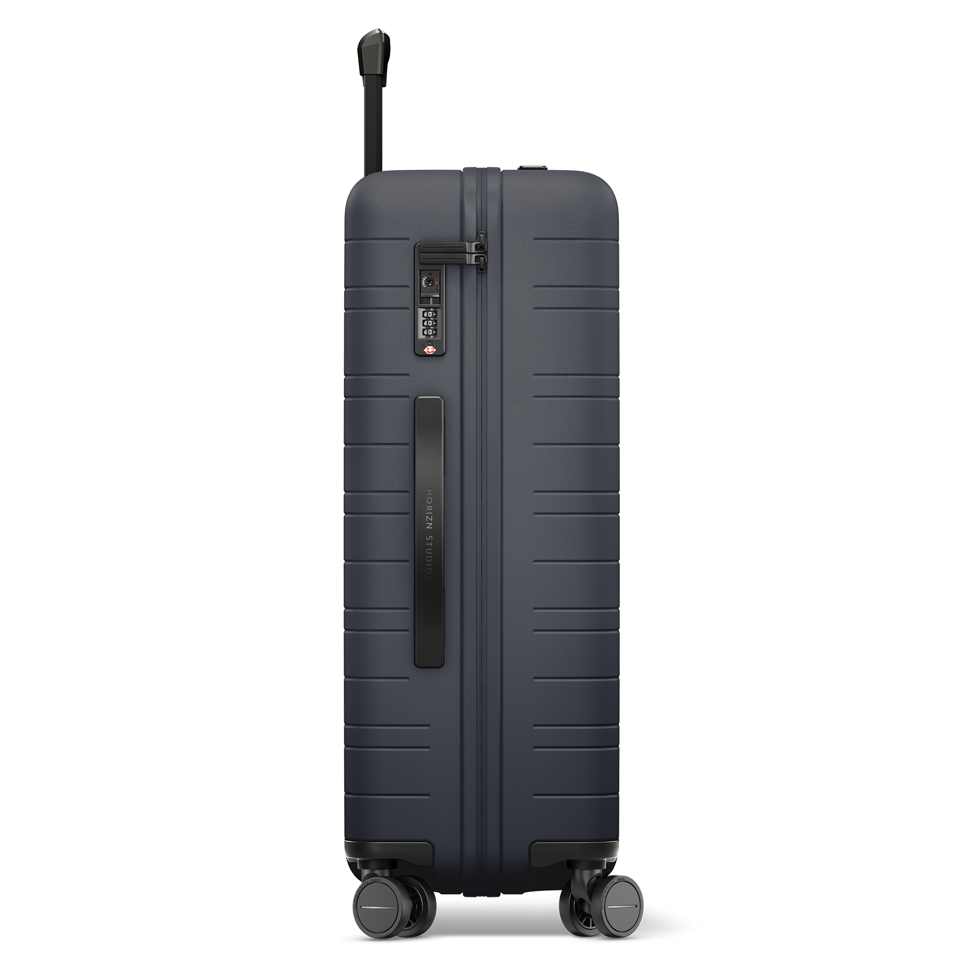 Koffer Series Dark Slate Seitenansicht - Hartschale Polycarbonat Leicht Robust - Horizn Studios