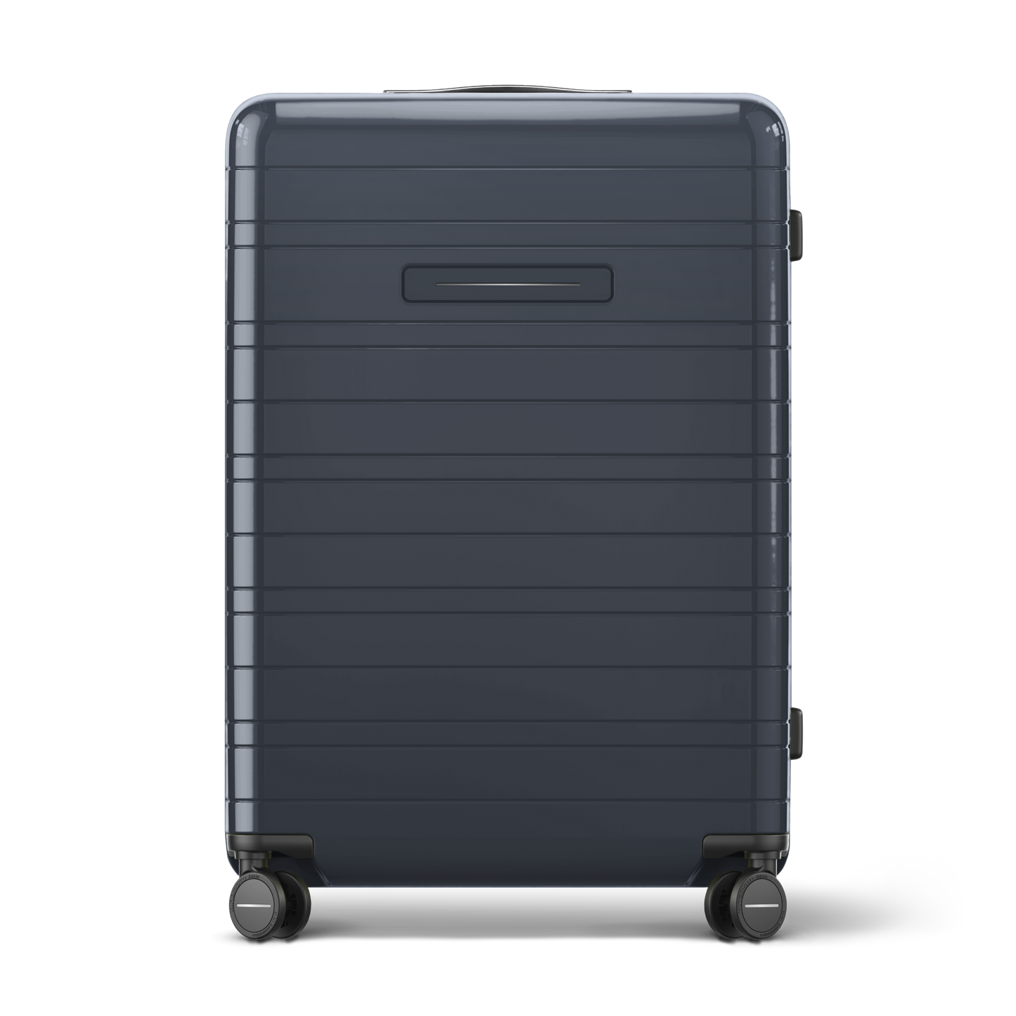 Koffer Essential Glossy Blau Vorderseite - Hartschale Polycarbonat Leicht Robust - Horizn Studios
