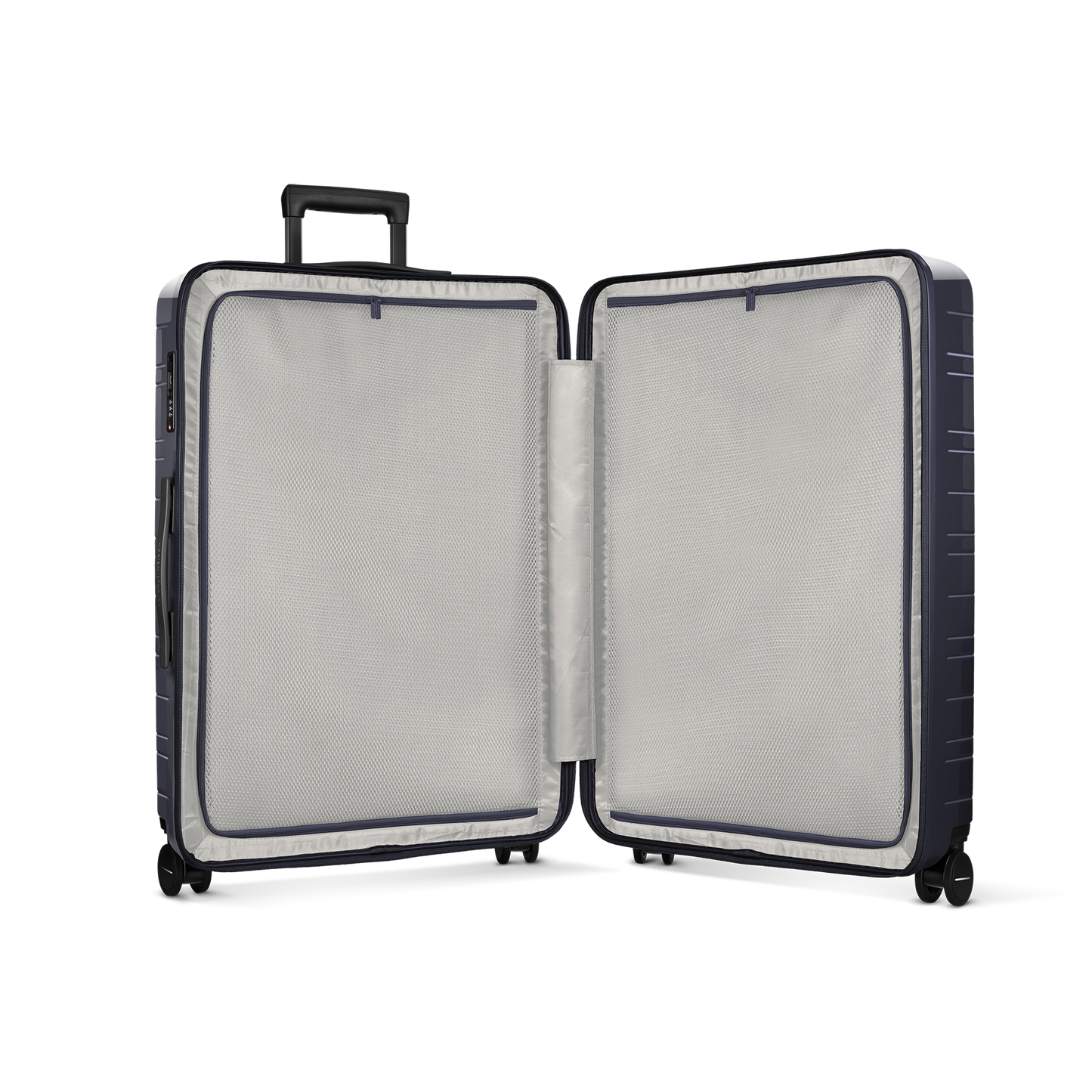 Koffer Essential Glossy Purple Night Innenansicht - Hartschale Polycarbonat Leicht Robust - Horizn Studios