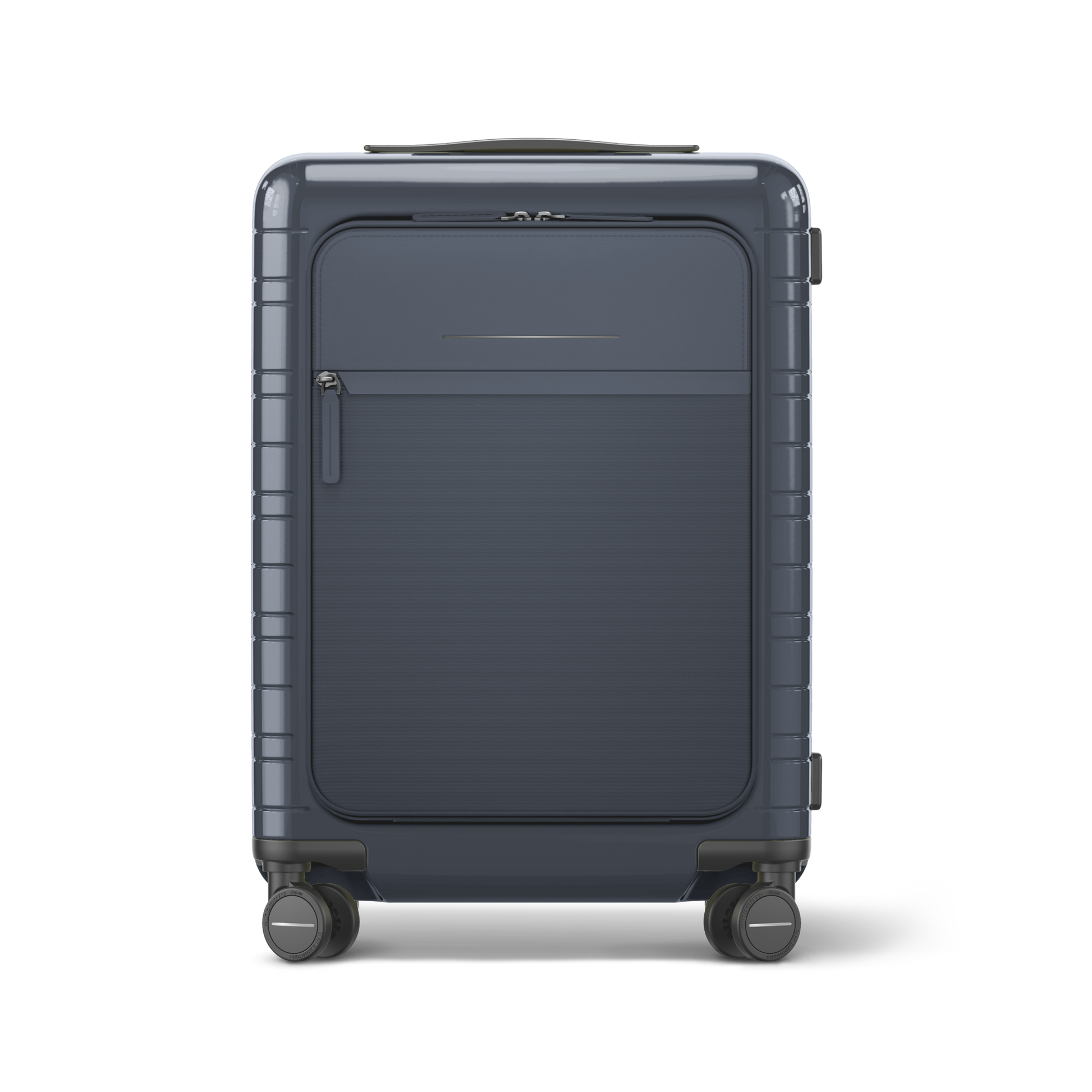 Koffer Essential Glossy Blau Vorderseite Edaa - Hartschale Polycarbonat Leicht Robust - Horizn Studios