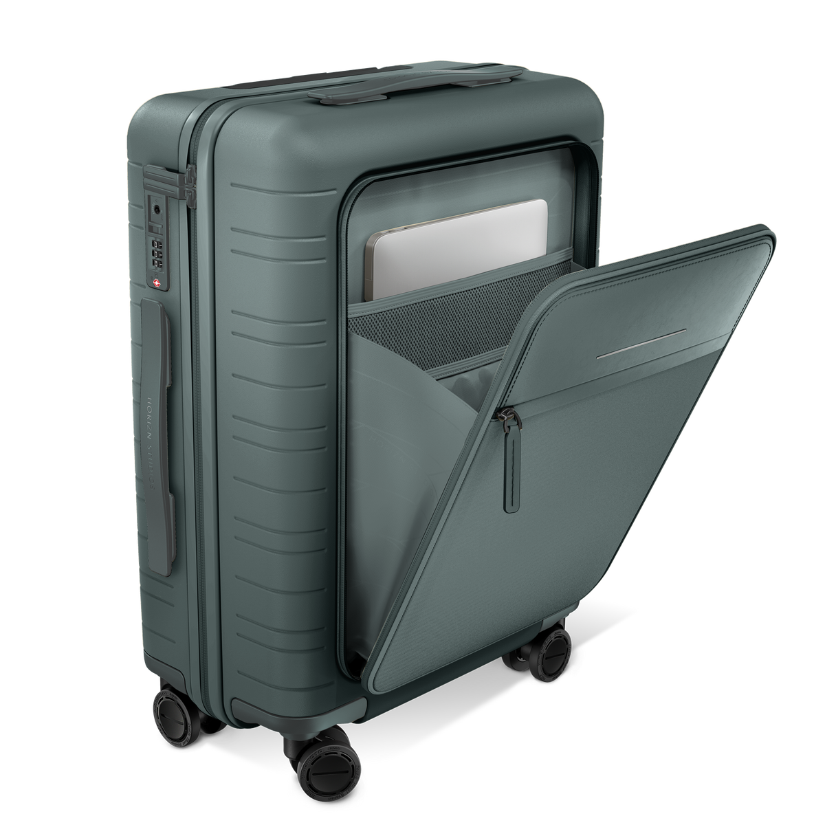 M5 / Pine Green / Premium Multi Shell / Cabin Size with Front Pocket / Pro
