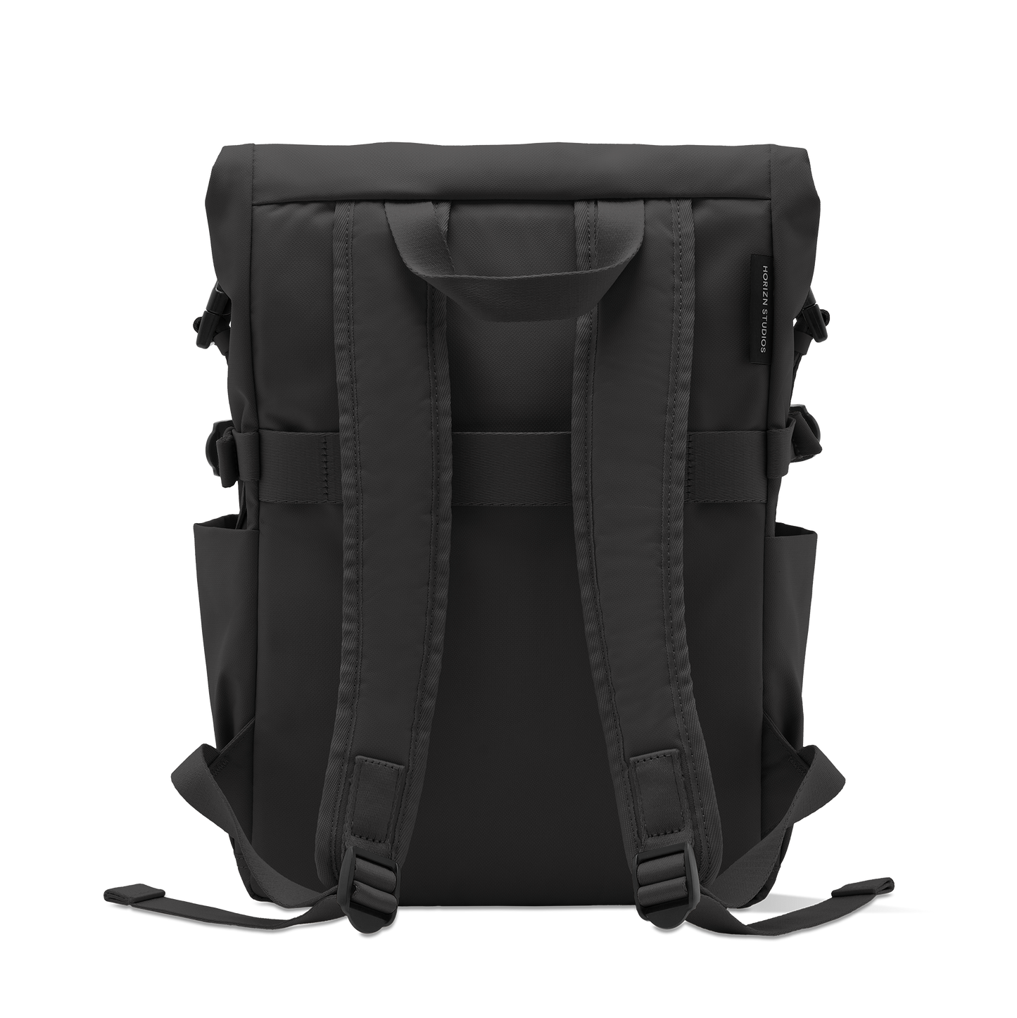 Shibuya Rolltop Rucksack Rückseite - Wasserabweisend Vegan Ergonomisch - Horizn Studios