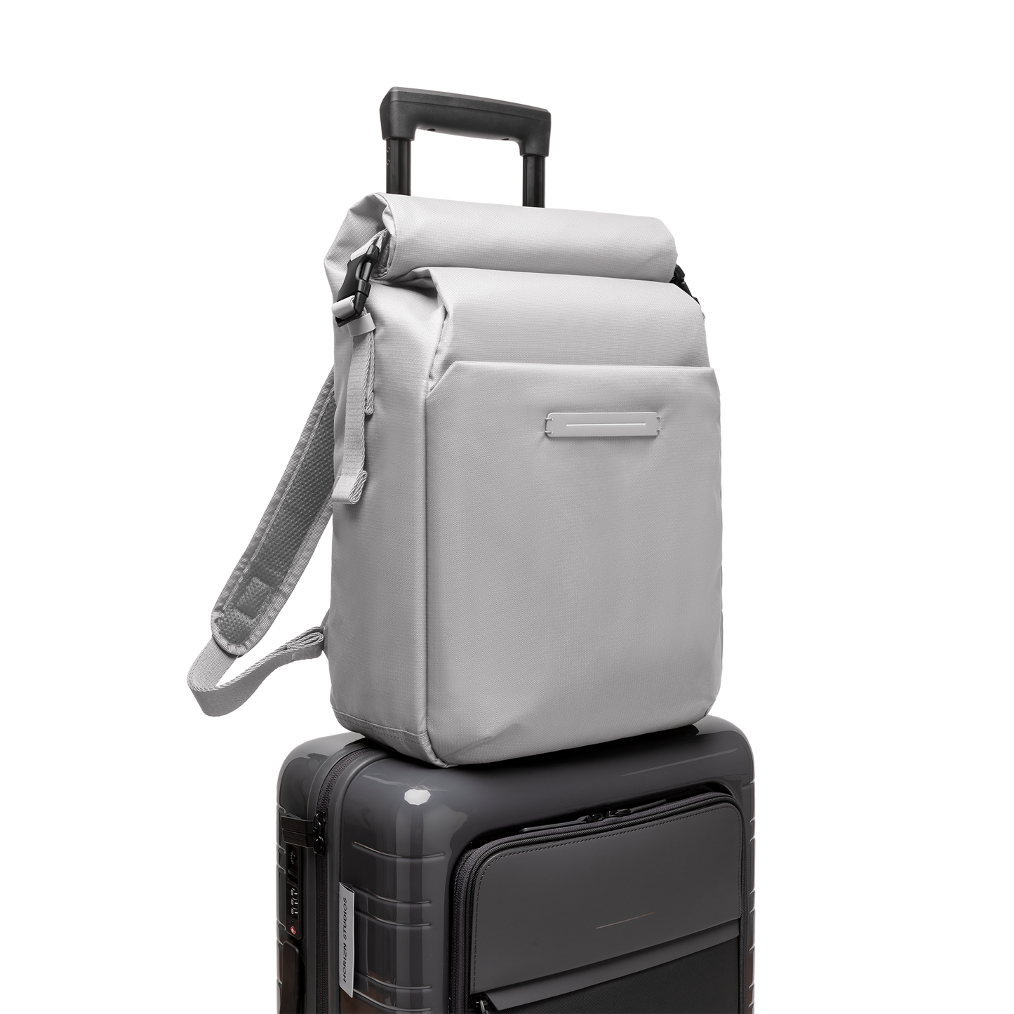 Shibuya Rolltop Rucksack Rucksack Light Quartz Grau Trolley - Wasserabweisend Vegan Ergonomisch - Horizn Studios