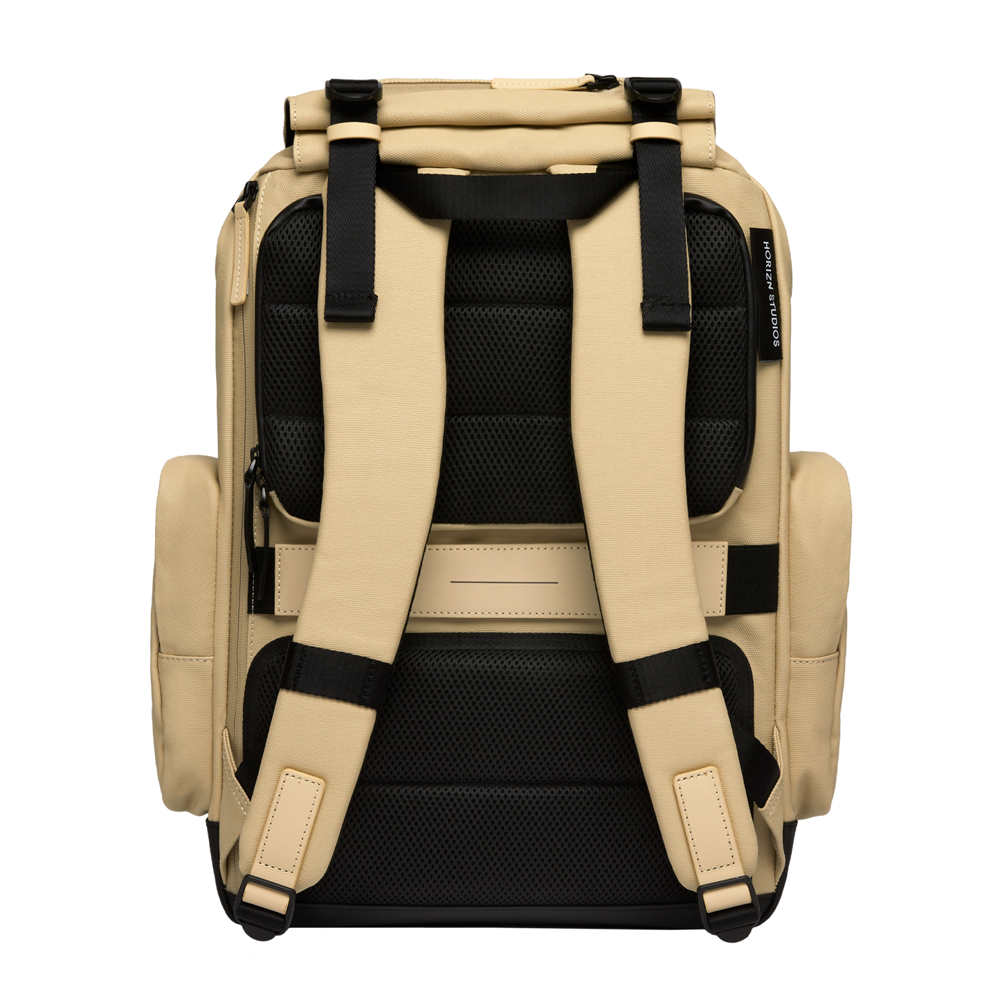 Sofo Rucksack Beige Rückseite - Wasserabweisend Vegan Ergonomisch - Horizn Studios