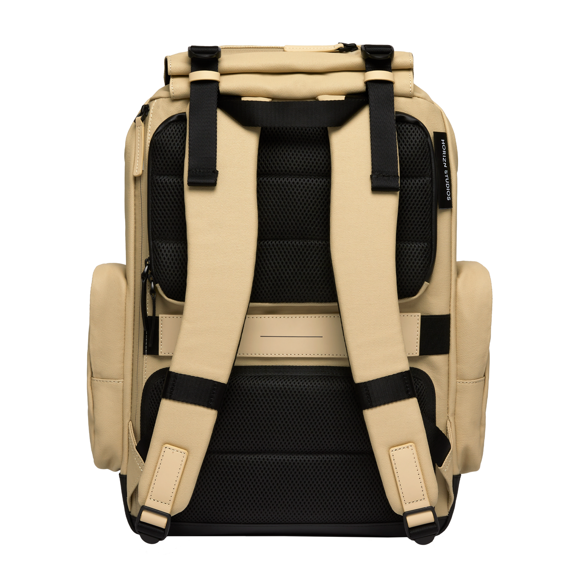 Sofo Rucksack Beige Rückseite - Wasserabweisend Vegan Ergonomisch - Horizn Studios