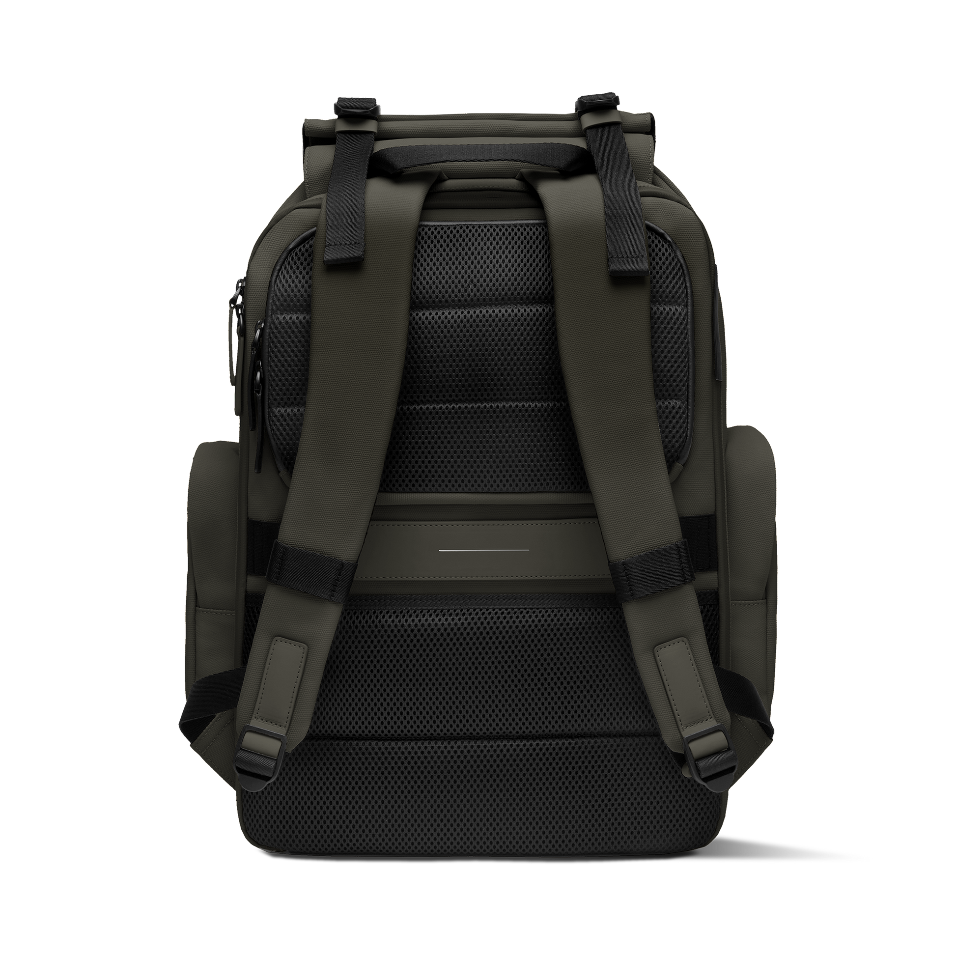 Sofo Rucksack Travel Grün Rückseite - Wasserabweisend Vegan Ergonomisch - Horizn Studios