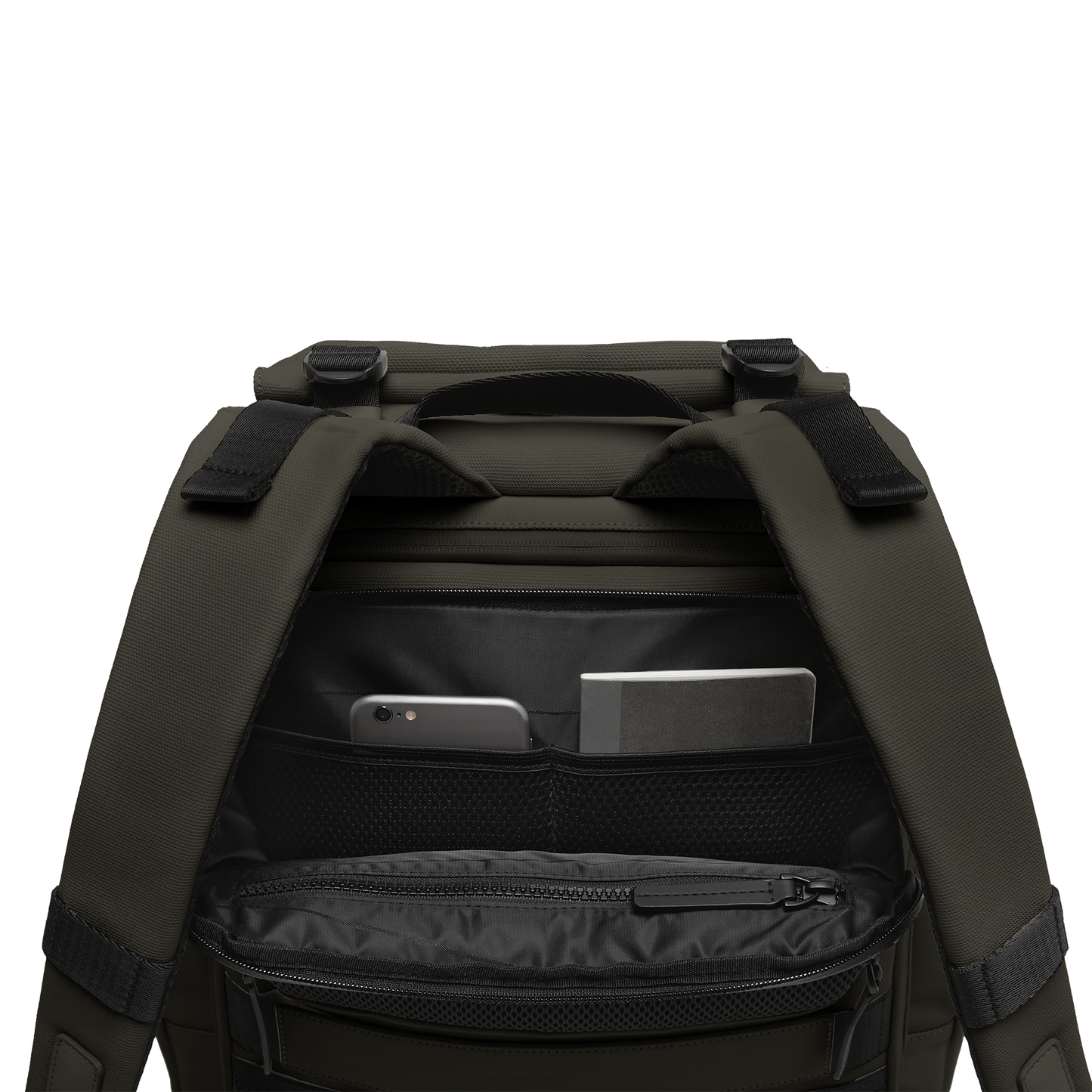 Sofo Rucksack Travel Grün Rückseite Pocket - Wasserabweisend Vegan Ergonomisch - Horizn Studios
