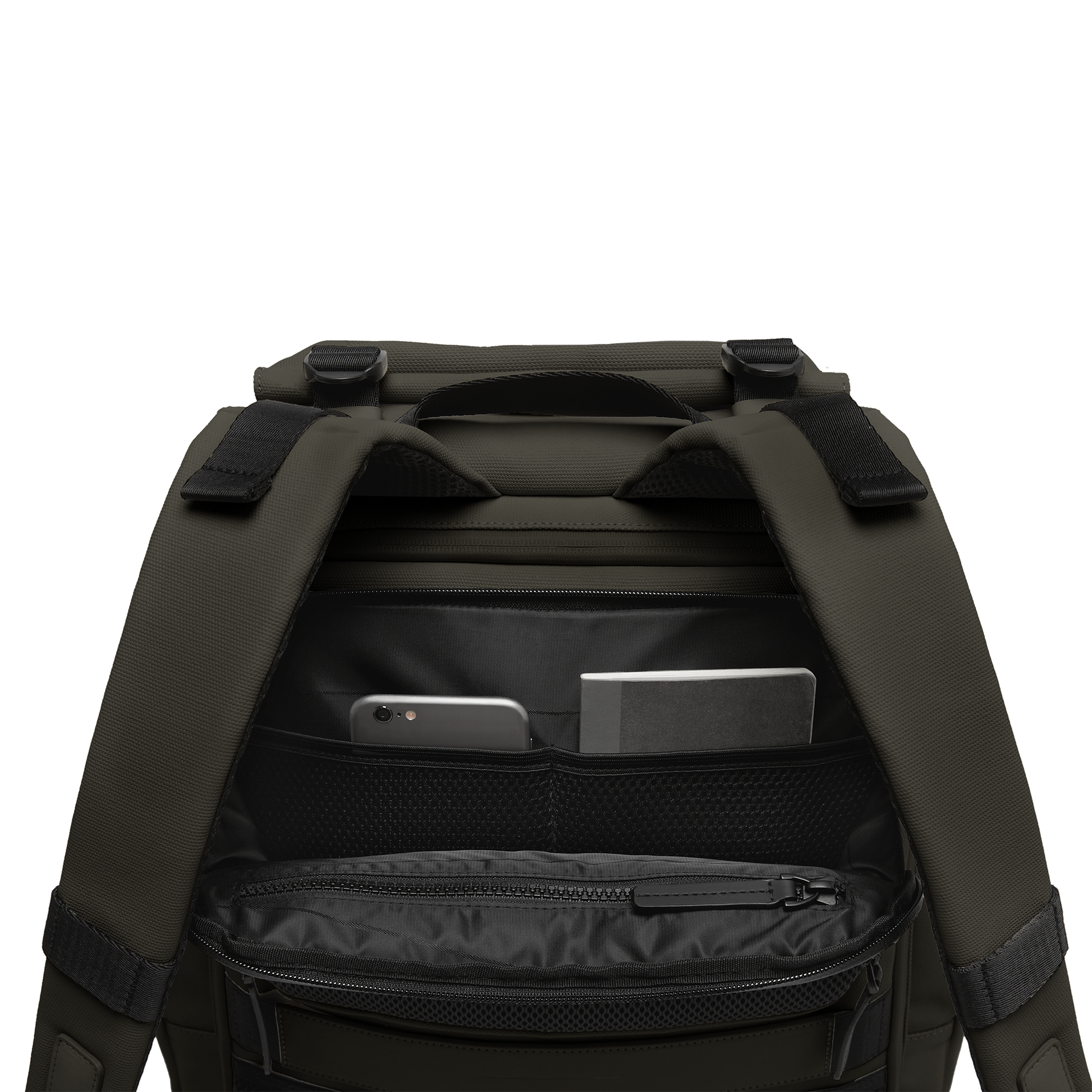 Sofo Rucksack Travel Grün Rückseite Pocket - Wasserabweisend Vegan Ergonomisch - Horizn Studios