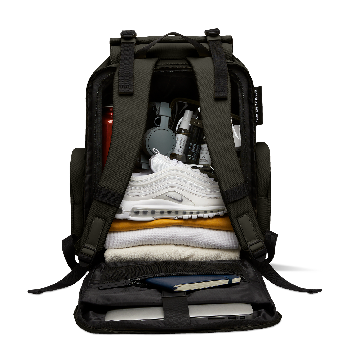Sofo Rucksack Travel Grün Packed - Wasserabweisend Vegan Ergonomisch - Horizn Studios