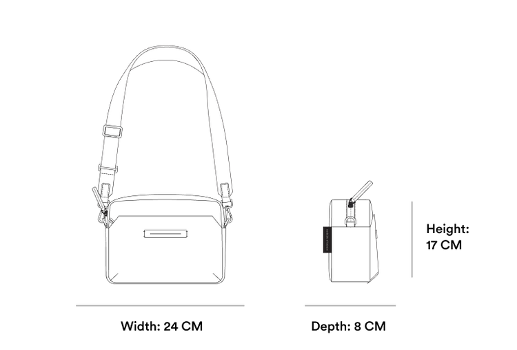 Sofo Box Tasche Infographic - Wasserabweisend Funktional Stilvoll - Horizn Studios