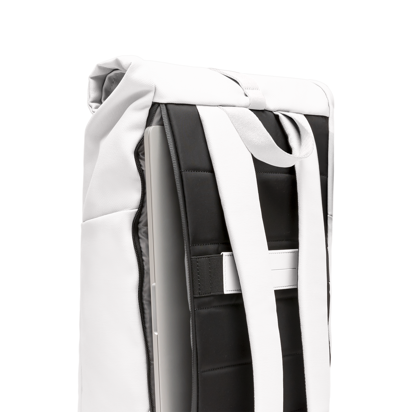Sofo Rolltop Rucksack Rucksack Rucksack All Weiß Detail Laptop Bac - Wasserabweisend Vegan Ergonomisch - Horizn Studios