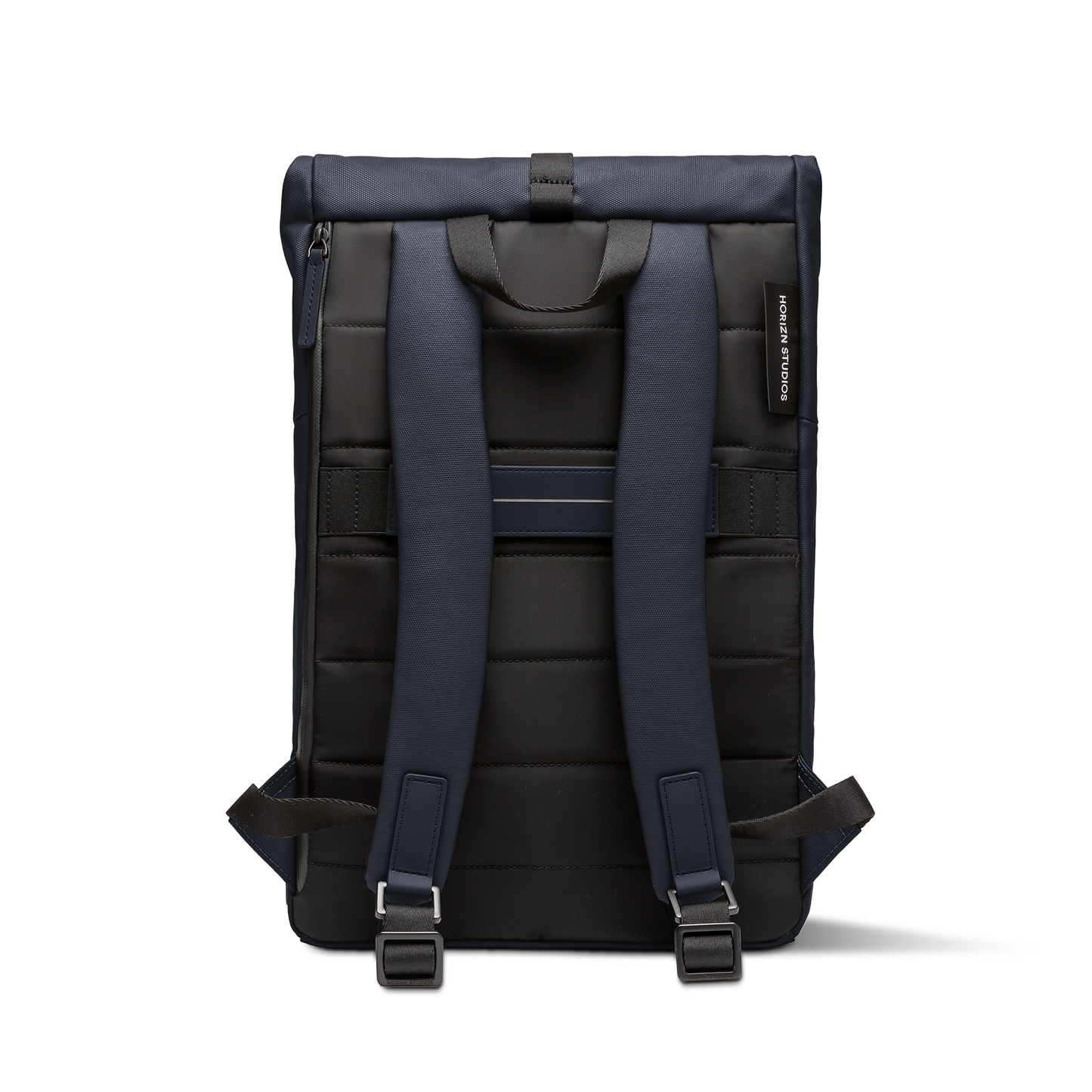 Sofo Rolltop Rucksack Rucksack Rucksack Blau Rückseite - Wasserabweisend Vegan Ergonomisch - Horizn Studios