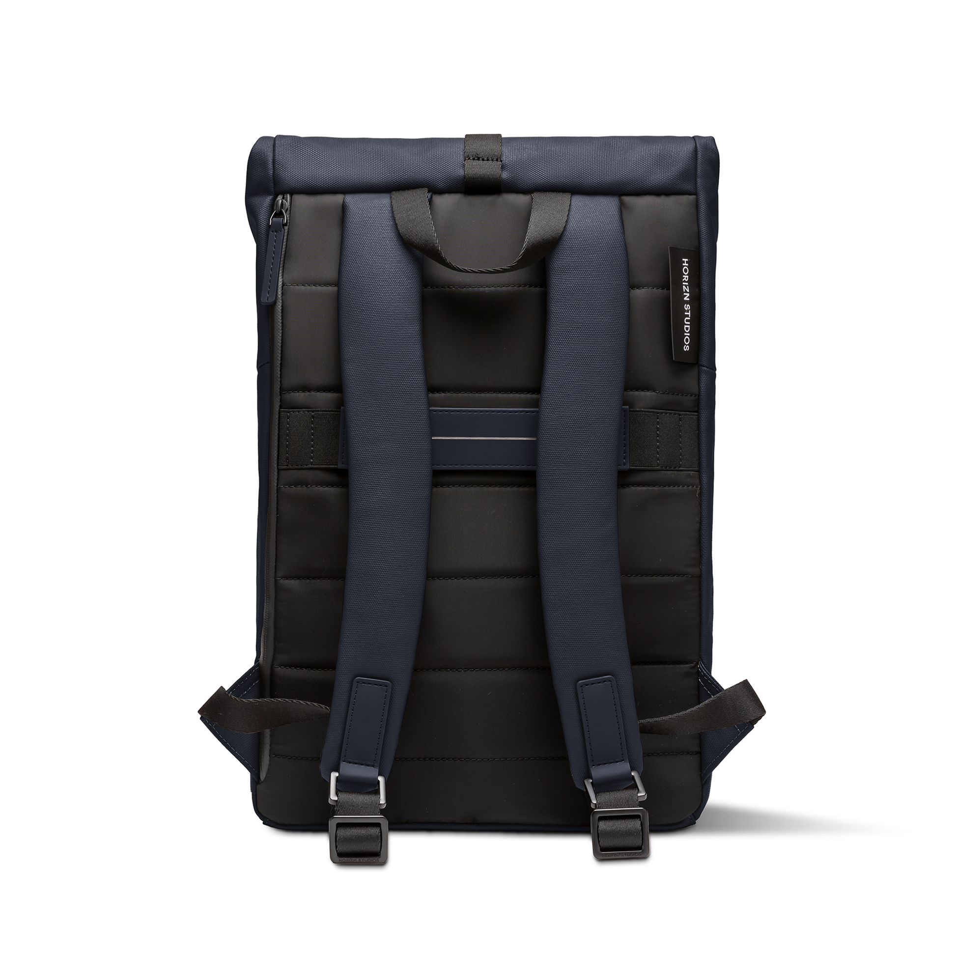 Sofo Rolltop Rucksack Rucksack Rucksack Blau Rückseite - Wasserabweisend Vegan Ergonomisch - Horizn Studios