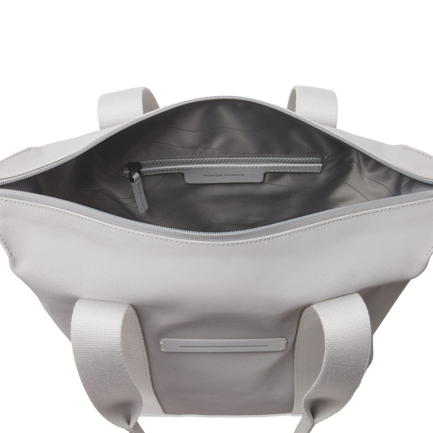 Sofo Vertical Tragetasche Light Quartz Grau Innenansicht - Wasserabweisend Funktional Stilvoll - Horizn Studios