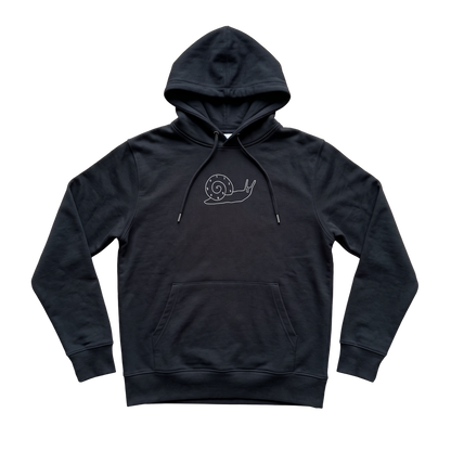 Travel Hoodie / All Black / Organic Cotton / Size L / Monster