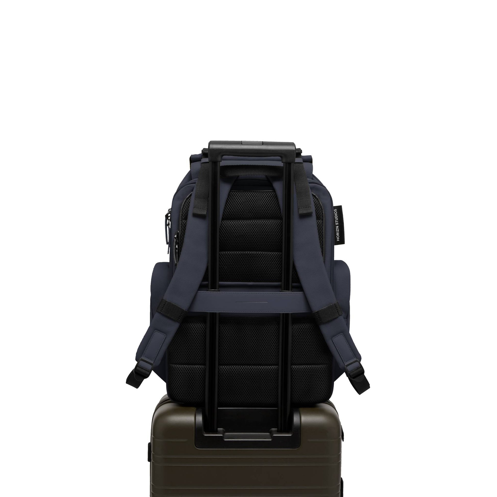Sofo Rucksack Travel Blau Trolley Rückseite Ebe - Wasserabweisend Vegan Ergonomisch - Horizn Studios