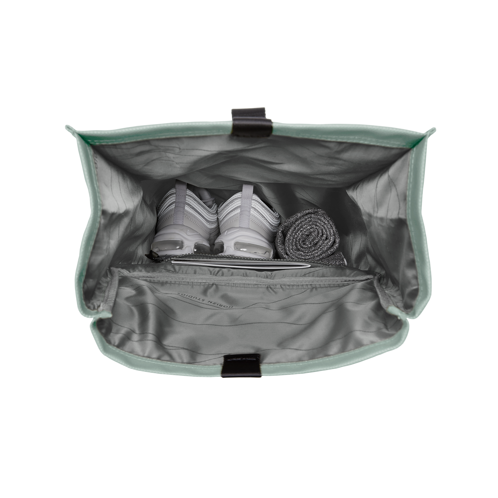 Sofo Rolltop Rucksack Marine Green Main - Wasserabweisend Vegan Ergonomisch - Horizn Studios